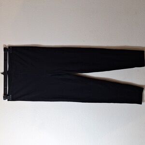 Simply Vera Wang Black Workout Leggings Womens Size Large L Pants Spandex Cotton